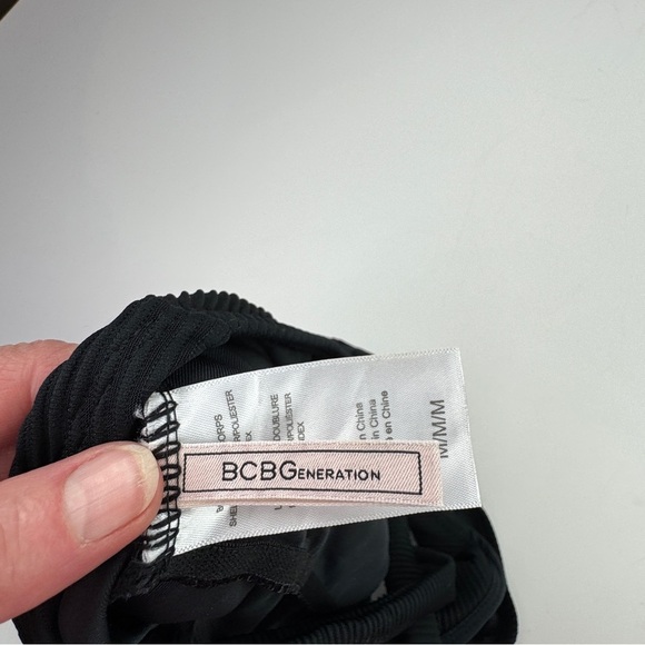 BCBG Generation Black Cutout One Piece Bathing Suit Swimsuit size Medium - Picture 7 of 12